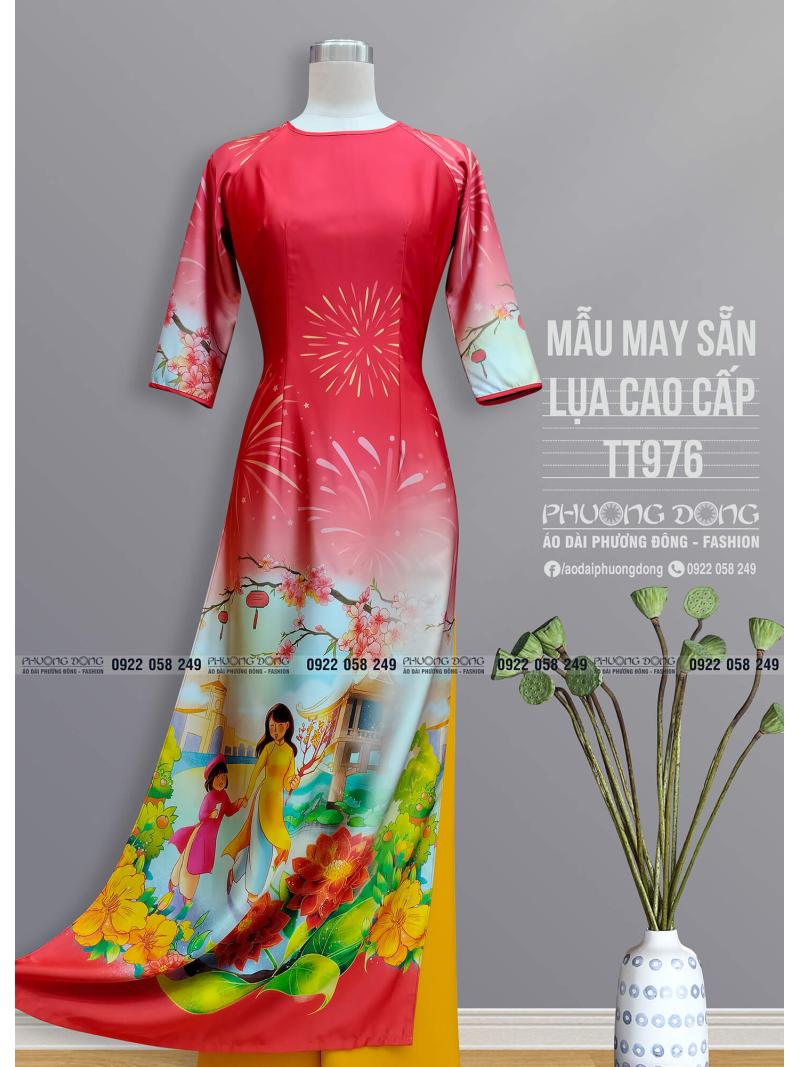 Áo Dài Truyền Thống Lụa Cao Cấp TT976